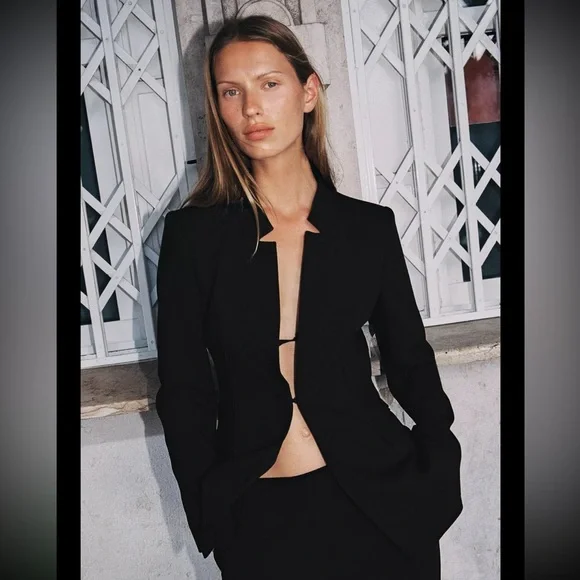 Zara inverted lapel blazer - Picture 4 of 8